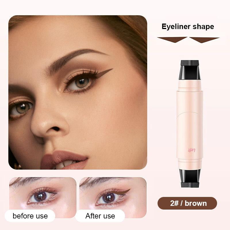 Rotating Eyeliner Stamp Pen β Dual-Head Design with Wing Stamp, Quick-Dry, Long-Lasting, Smudge-Proof for Easy Cat Eye, Sharp Winged Lines & All-Day Makeup Wear - Women'S Cosmetics, Makeup Tools, Tiktokshopblackfriday, Christmas Gifts.