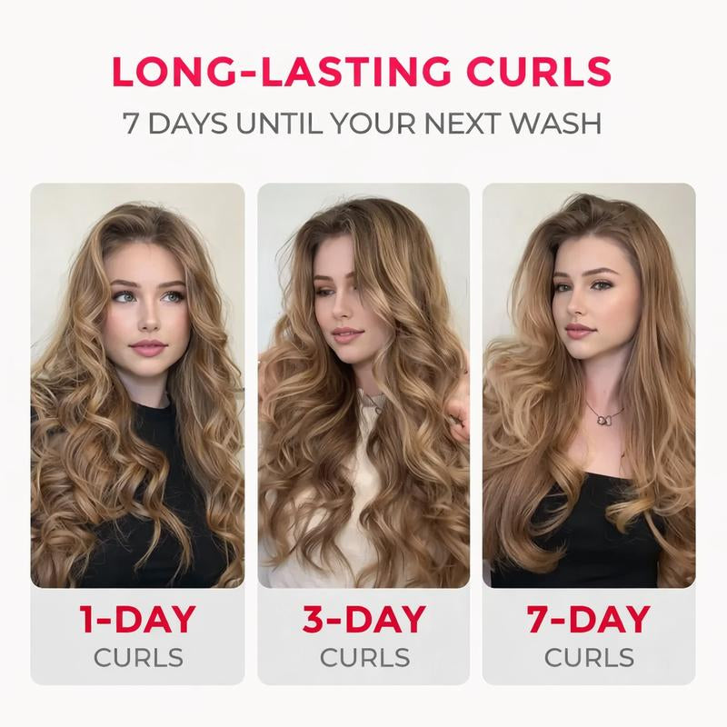 TYMO CURLPRO plus - Upgraded Automatic Rotating 1-Inch Ceramic Long-Barrel Curling Iron for Long Hair, Negative Ion Technology for Flawless Curls, Valentines Day Gifts for Women & Girlfriends, Gift Box Ready - Dual Heaters Beachy Waves