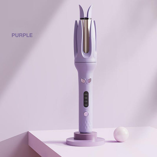 GENAI Hair Curler with 40 Seconds Fast Heating Ceramic Iron Technology 32Mm Large Curler for No Damage Styling Purple Color Travel Compact Design Adjustable Traditional Automatic Hair Straightener Babyliss