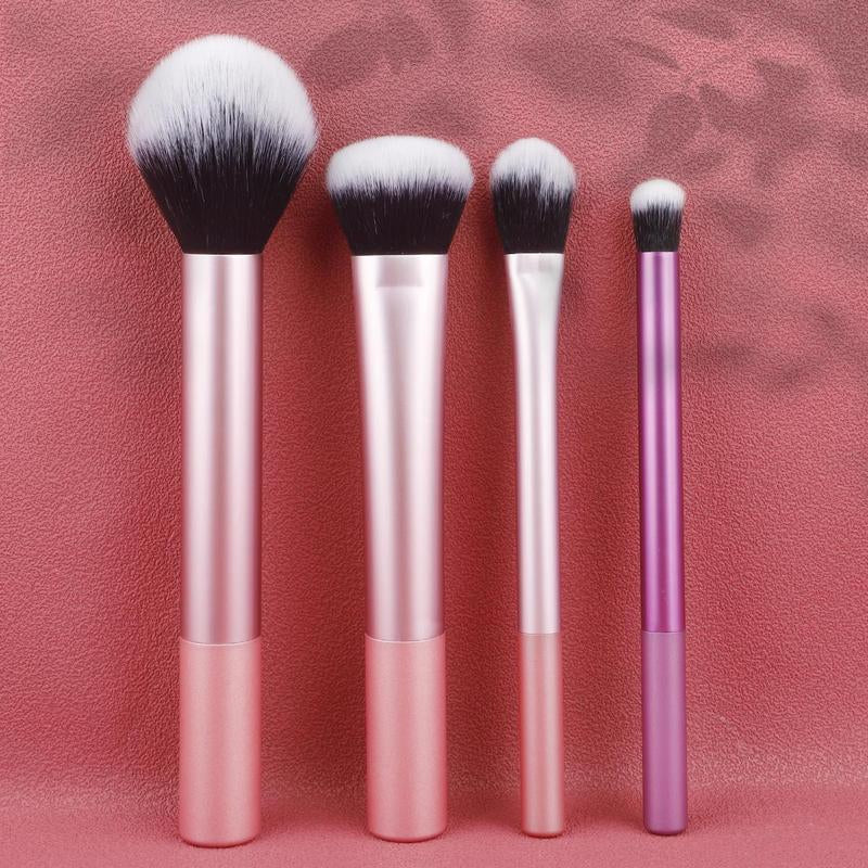 4Pcs Makeup Brush Set, Loose Powder Brush, Eyeshadow Brush, Highlighter Brush, Nose Shadow Brush, Professional Makeup Tools for Women