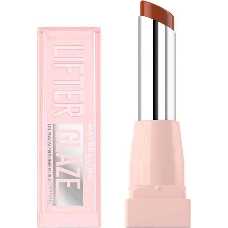 Lifter Glaze Oil Balm with Hyaluronic Acid and Hydrating Oil Blend, Lip Balm with 24Hrs of Smooth, Buildable Color, Moisturizing Shine, Maybelline